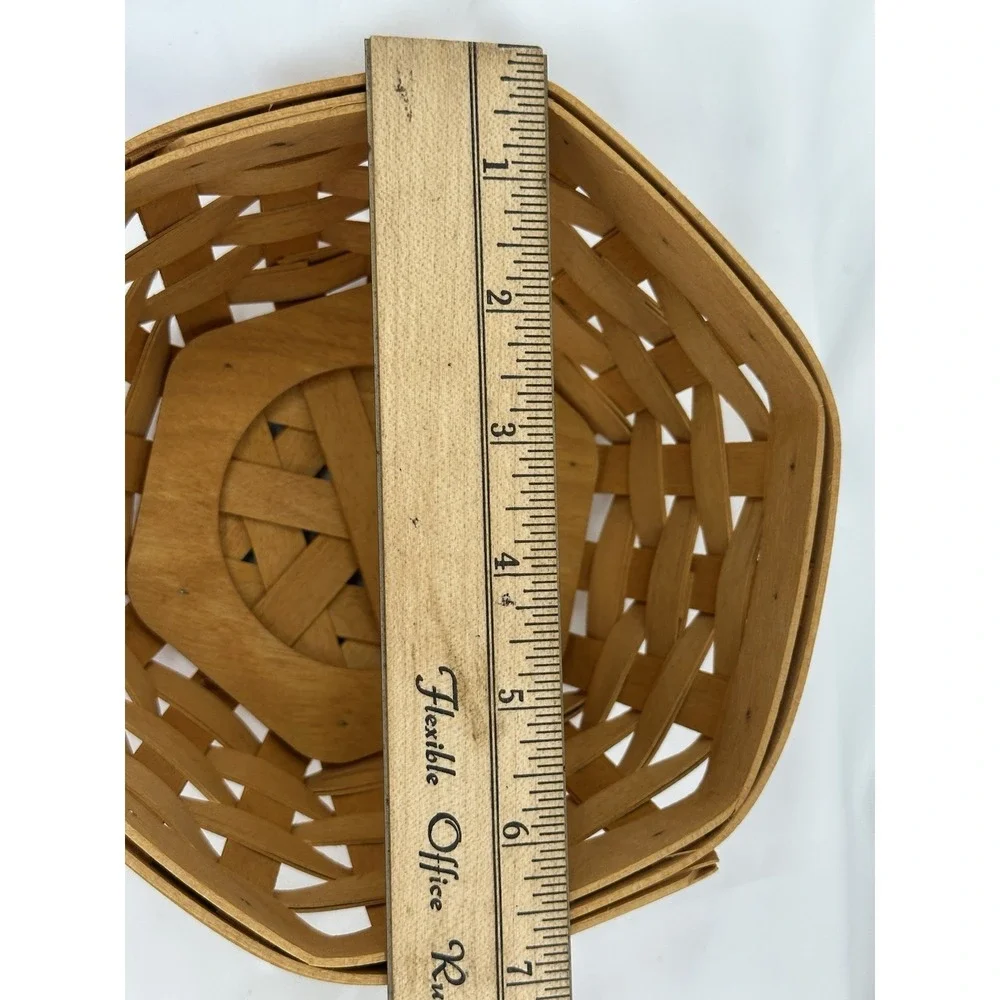 2002‎ Longaberger Hexagon Basket with Plastic Protector – 6